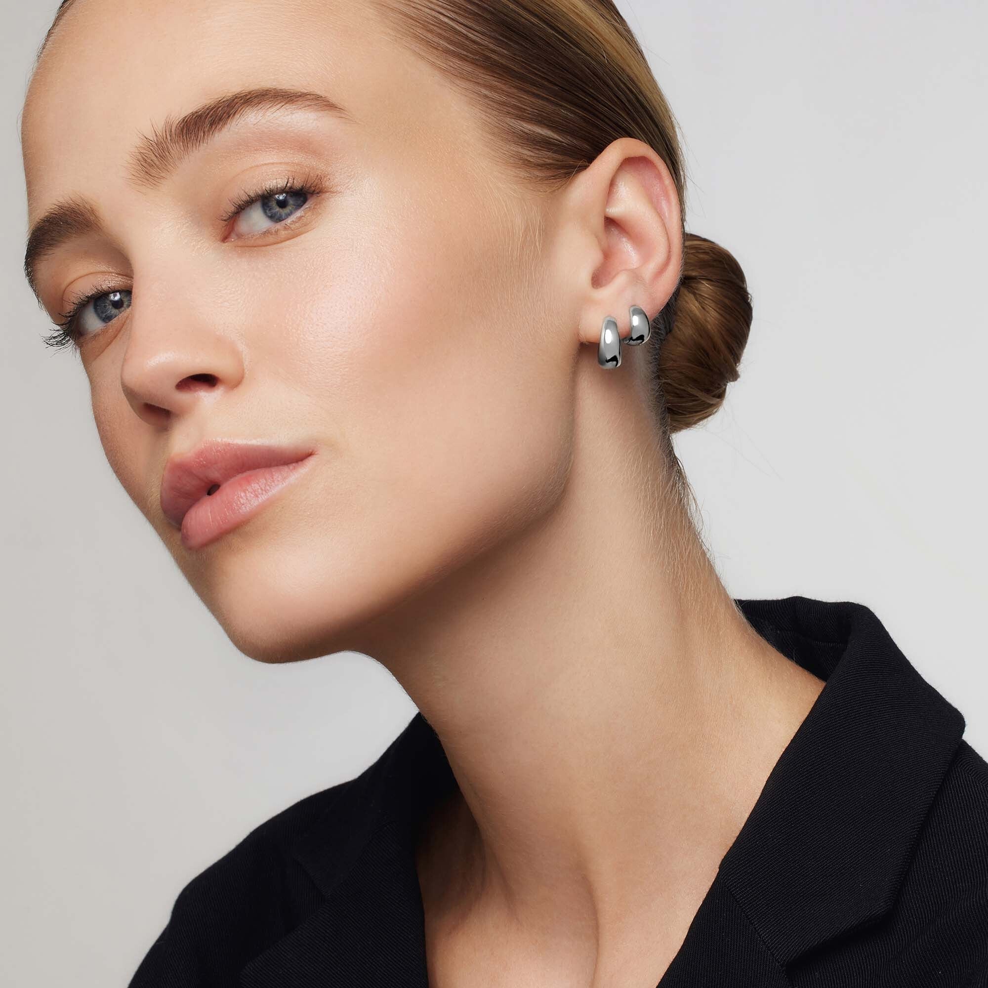 Rue Mini Hoops | White Gold