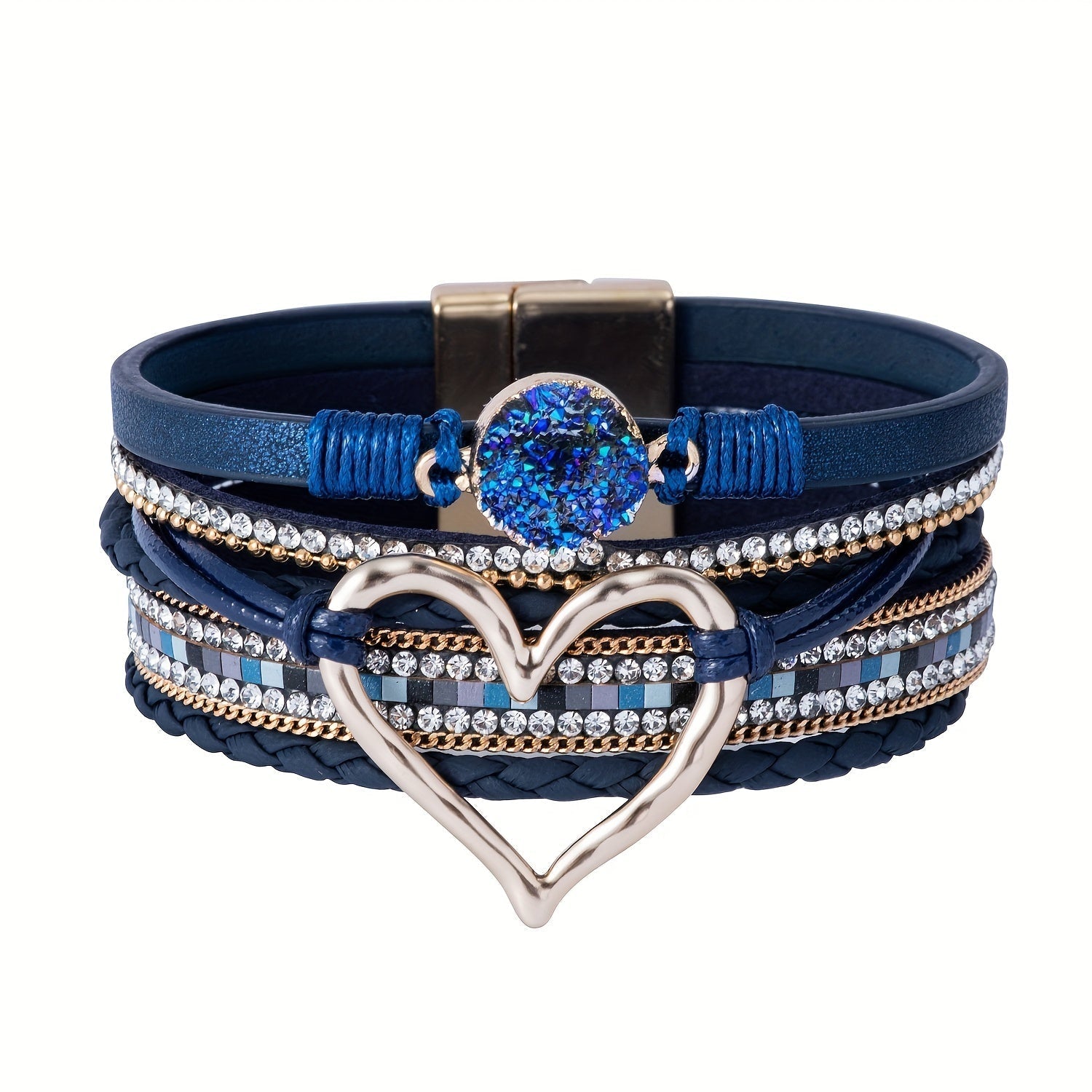 Pulsera bohemia de cuero multicapa