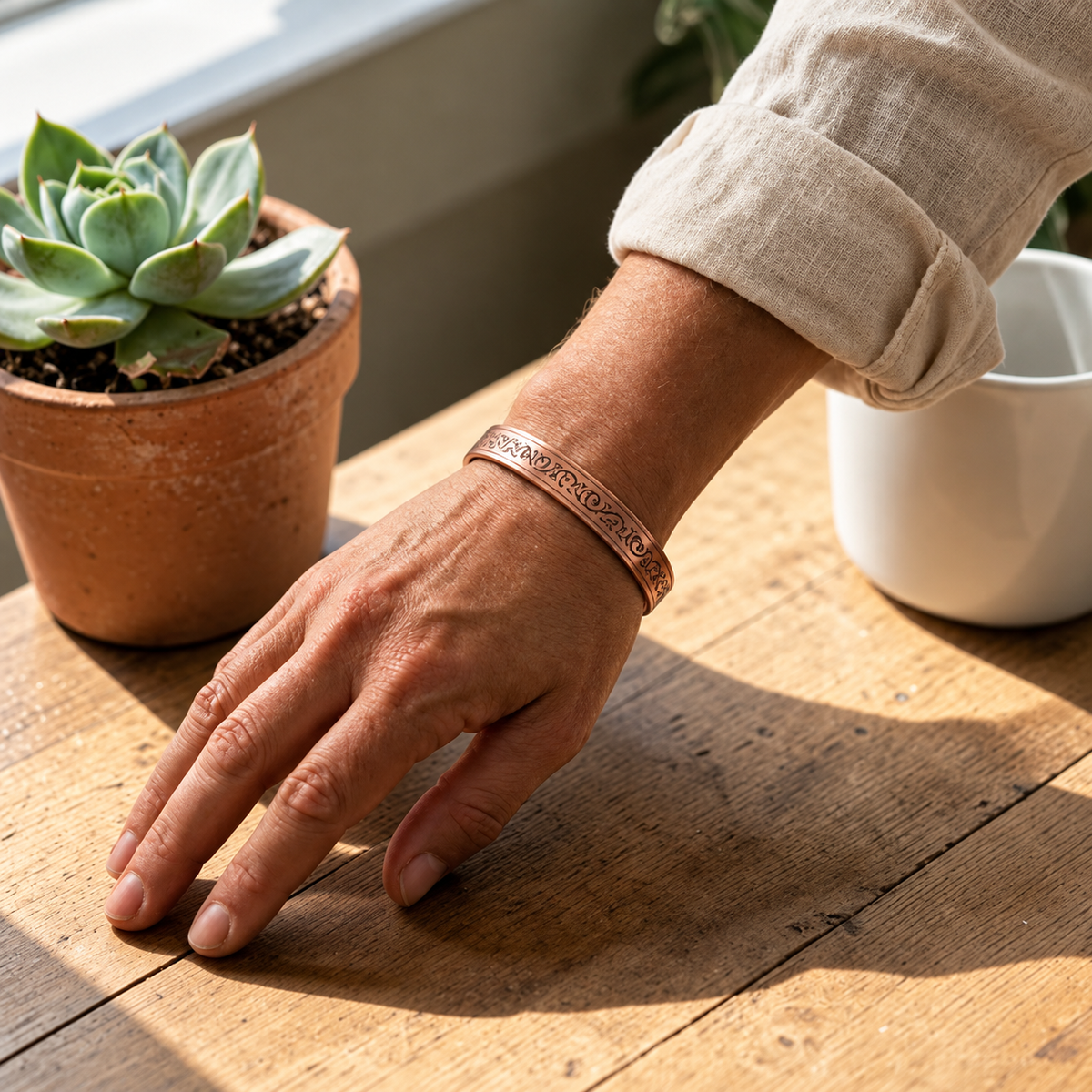 Bracelet en Cuivre Ouvragé