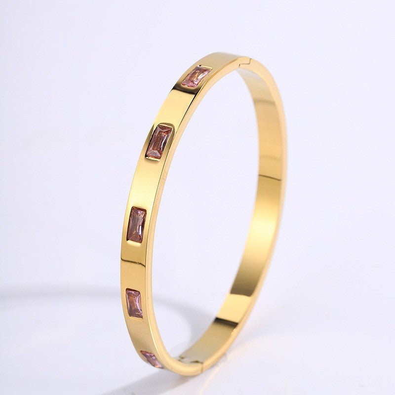 Renata Scarlatti Bracelet Green | Gold