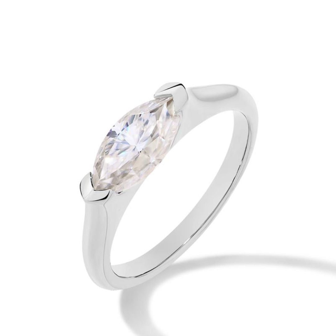 Hailey Playa Thin Ring | White Gold