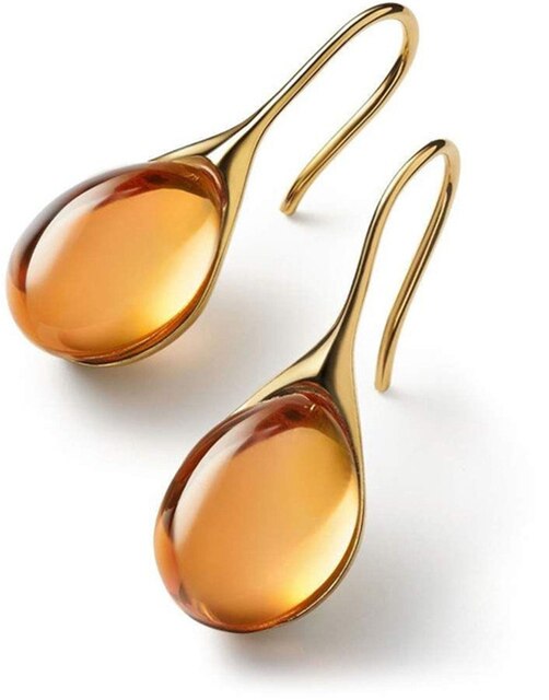 Aretes colgantes chic con cristal