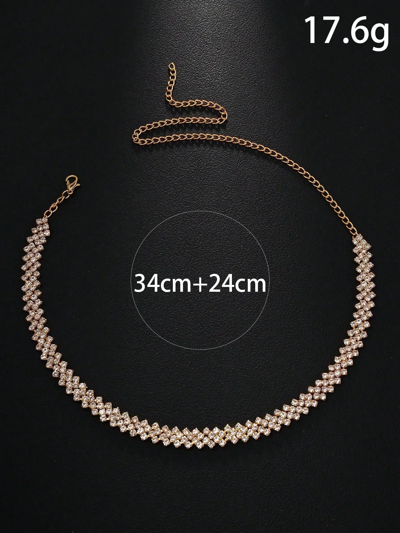 Collar gargantilla elegante con pedrería