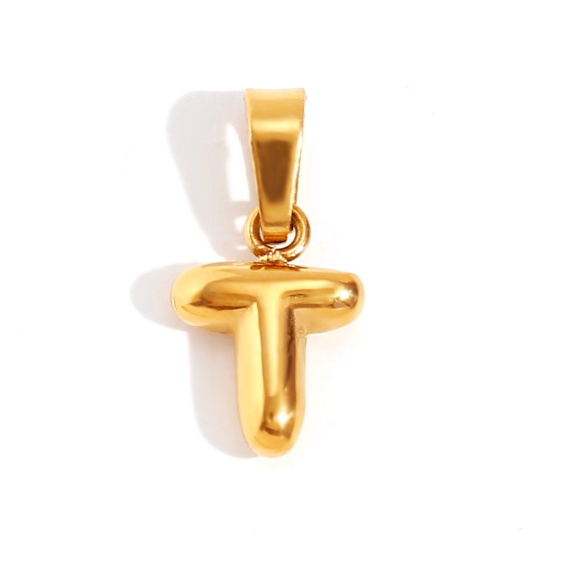 Collar elegante con letra estilo burbuja