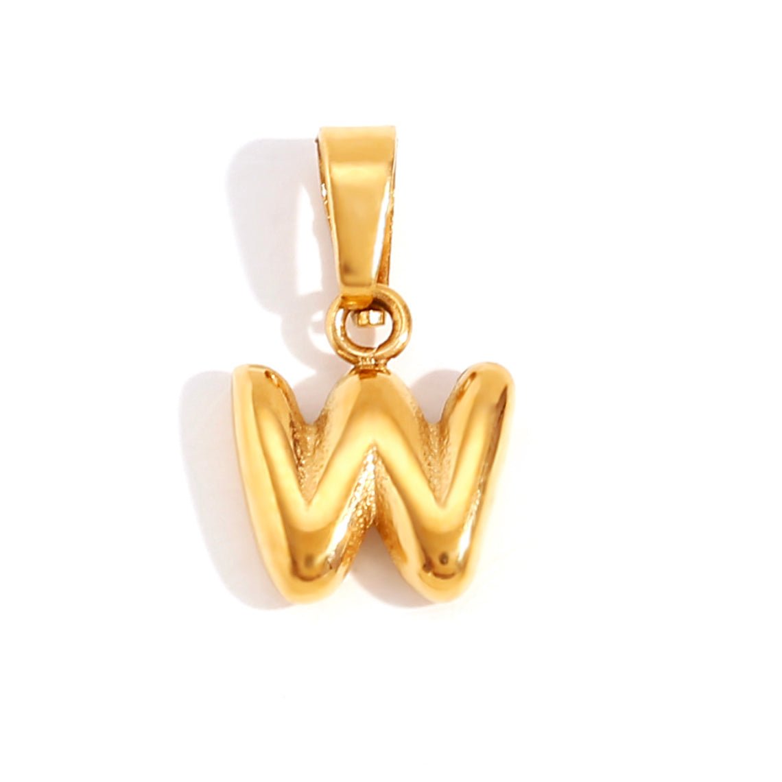Collar elegante con letra estilo burbuja