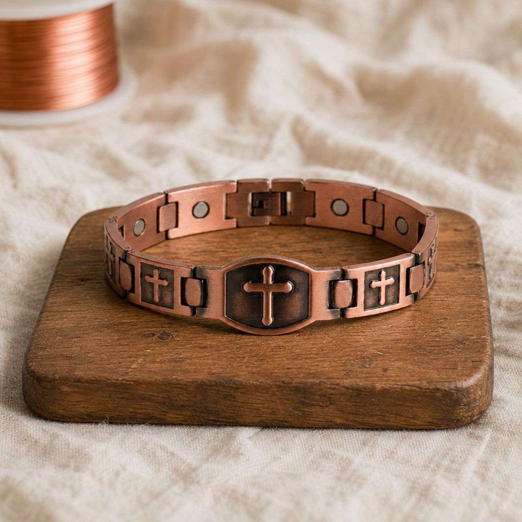 Bracelet Croix en Cuivre