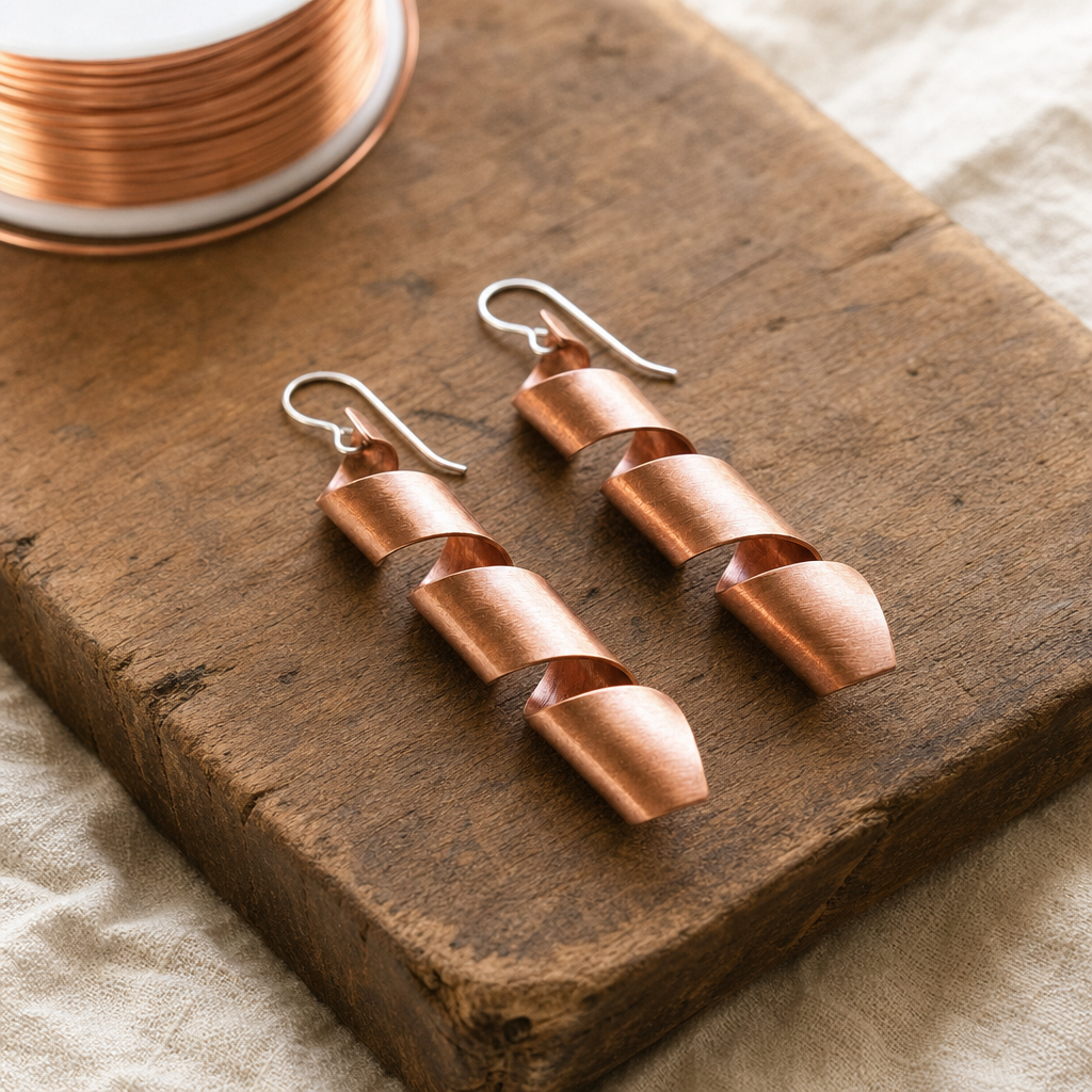 Boucles d'oreilles Dusk en cuivre