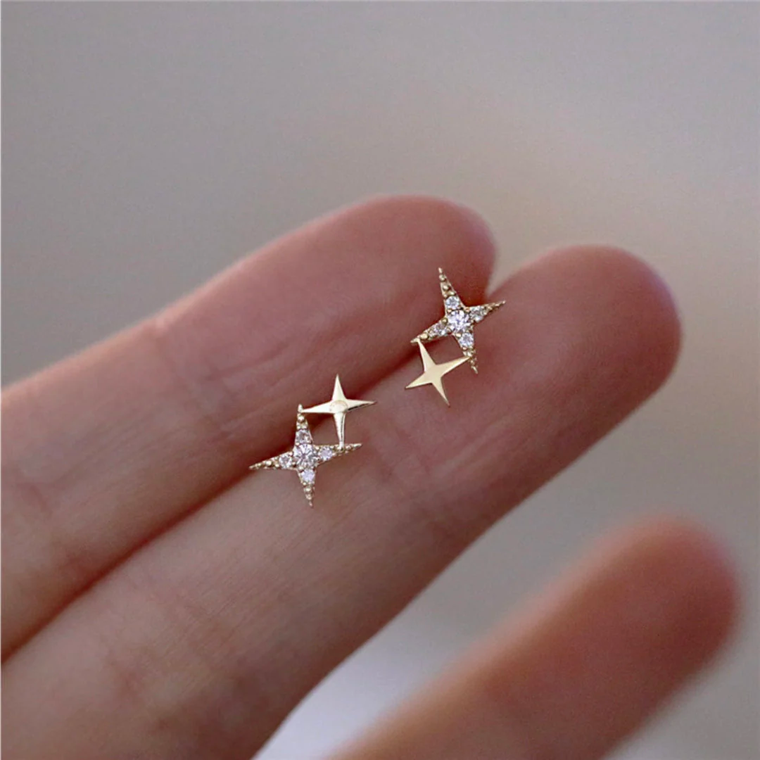 Boucles d’oreilles étoile scintillante