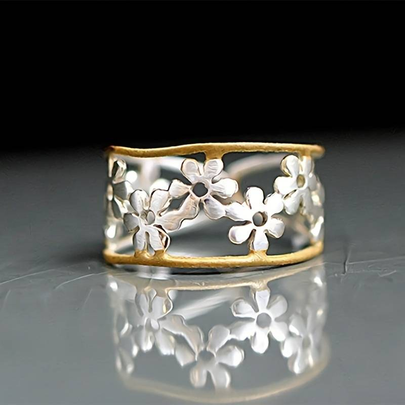 Anillo elegante con margarita