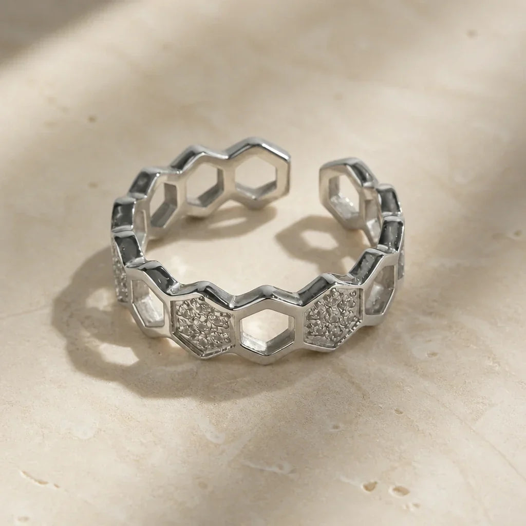 Bague ajustable à maillons Verona