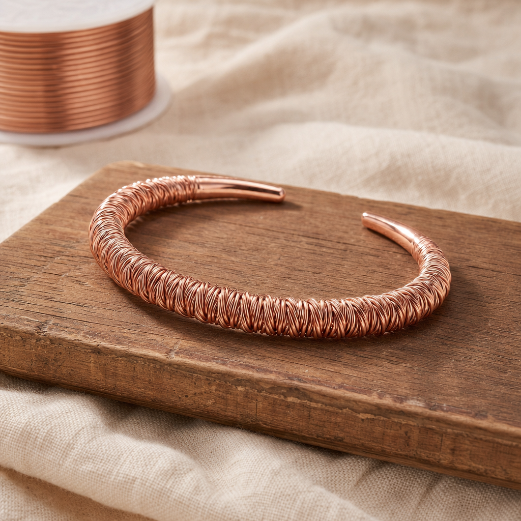 Bracelet Manchette Fjord en Cuivre