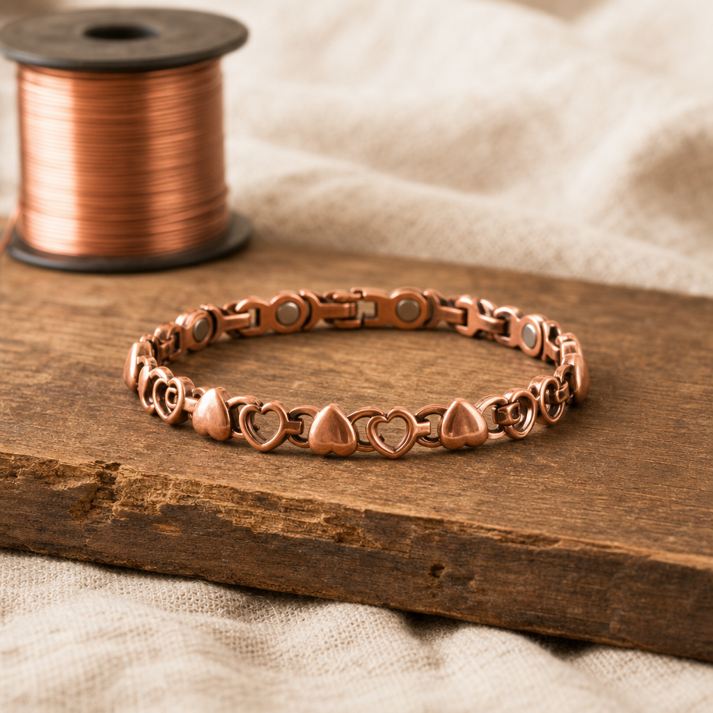 Bracelet de cheville Amor en cuivre
