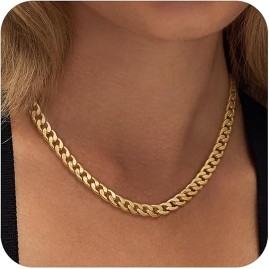 Collier à maillons cubains épais