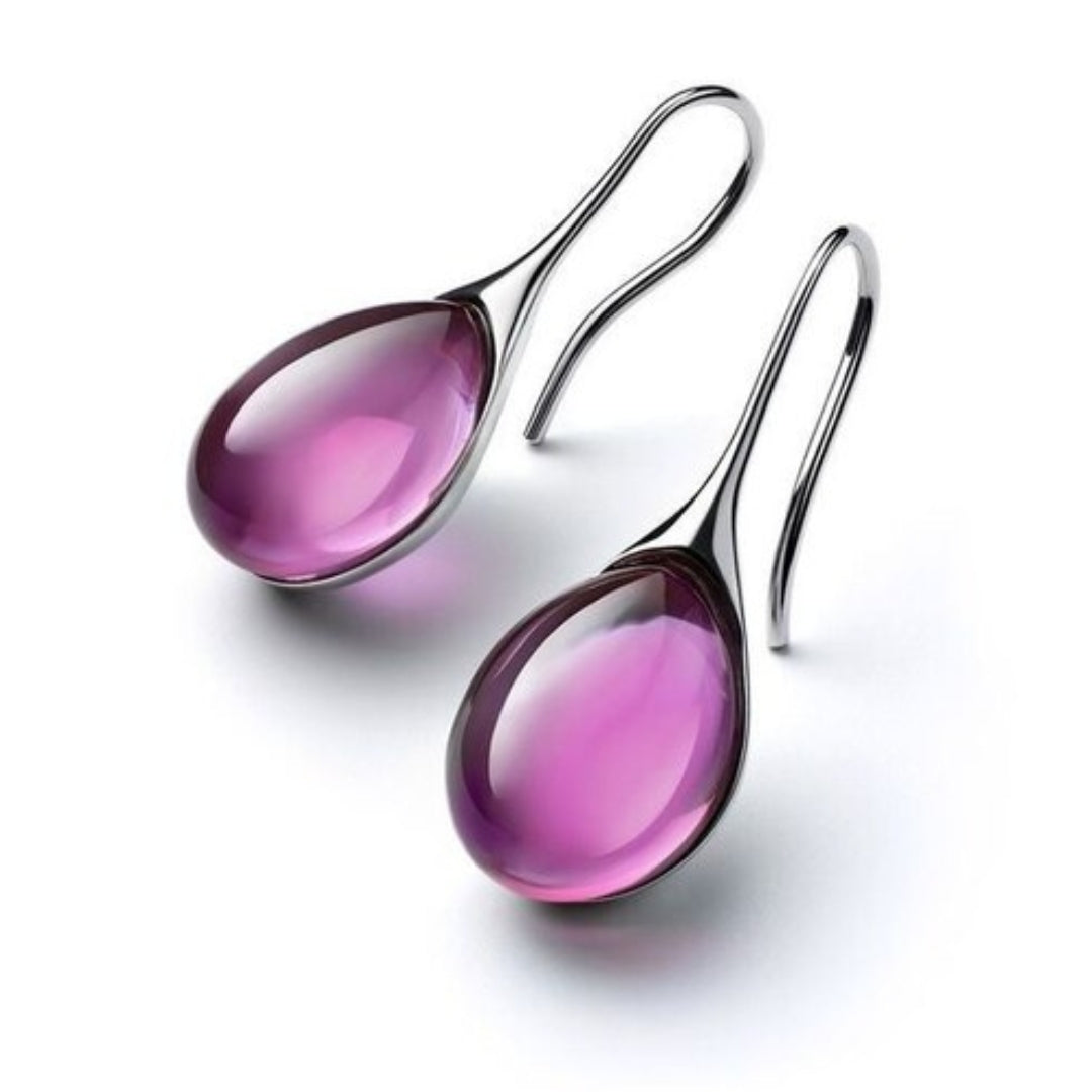 Aretes colgantes chic con cristal