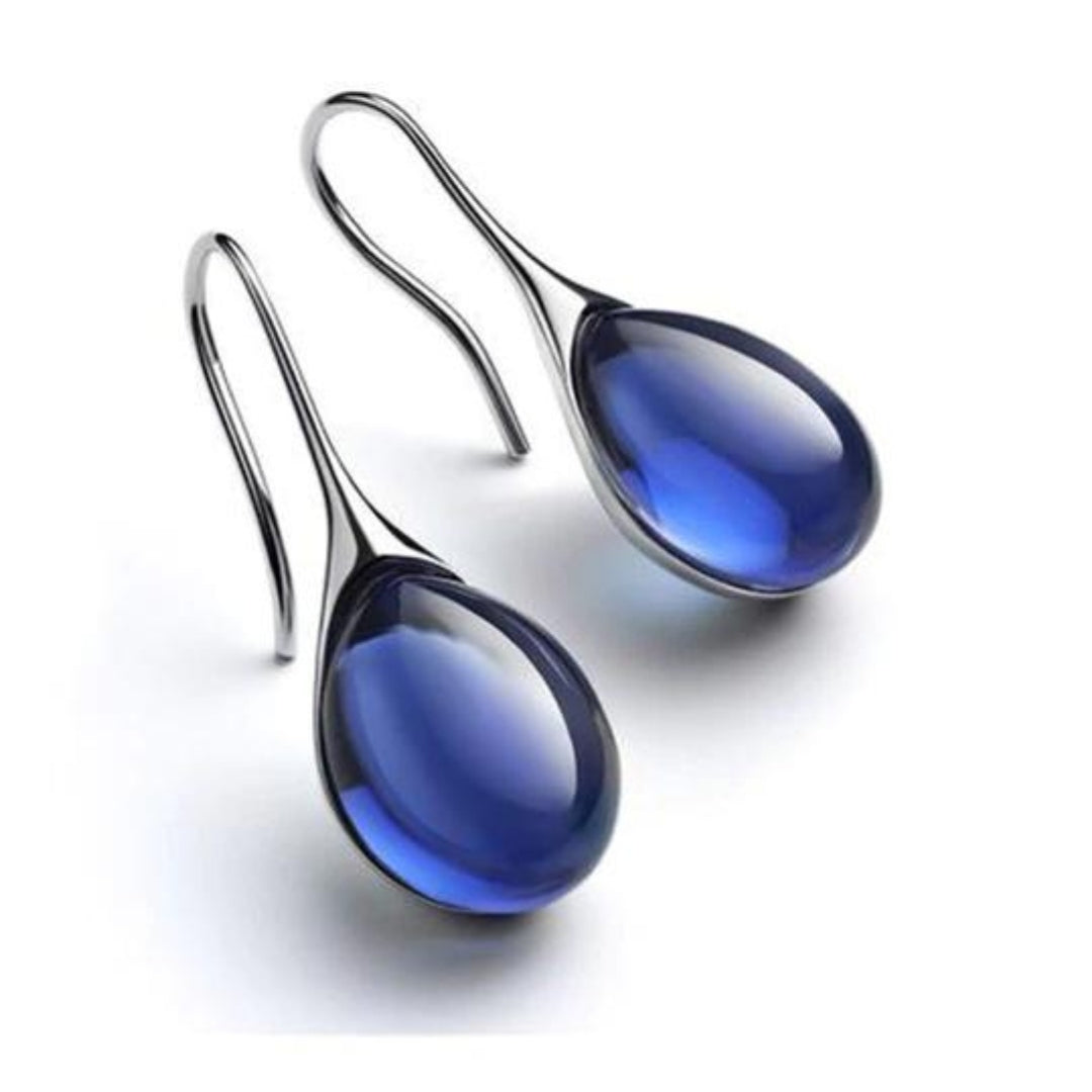 Aretes colgantes elegantes con cristal