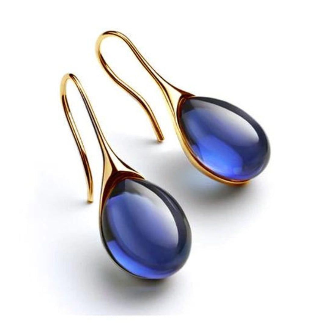 Aretes colgantes elegantes con cristal