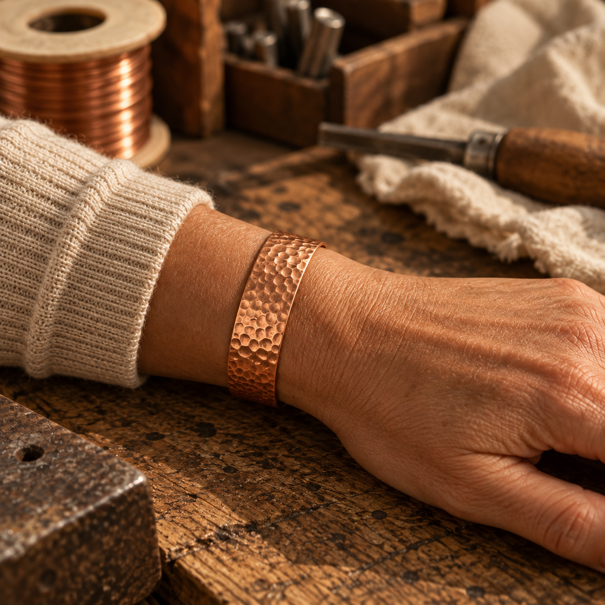 Bracelet Lune en Cuivre