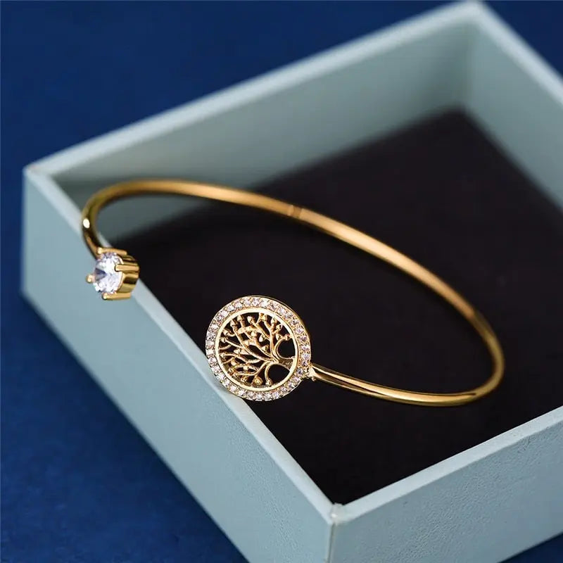 Bracciale regolabile con design Albero della Vita
