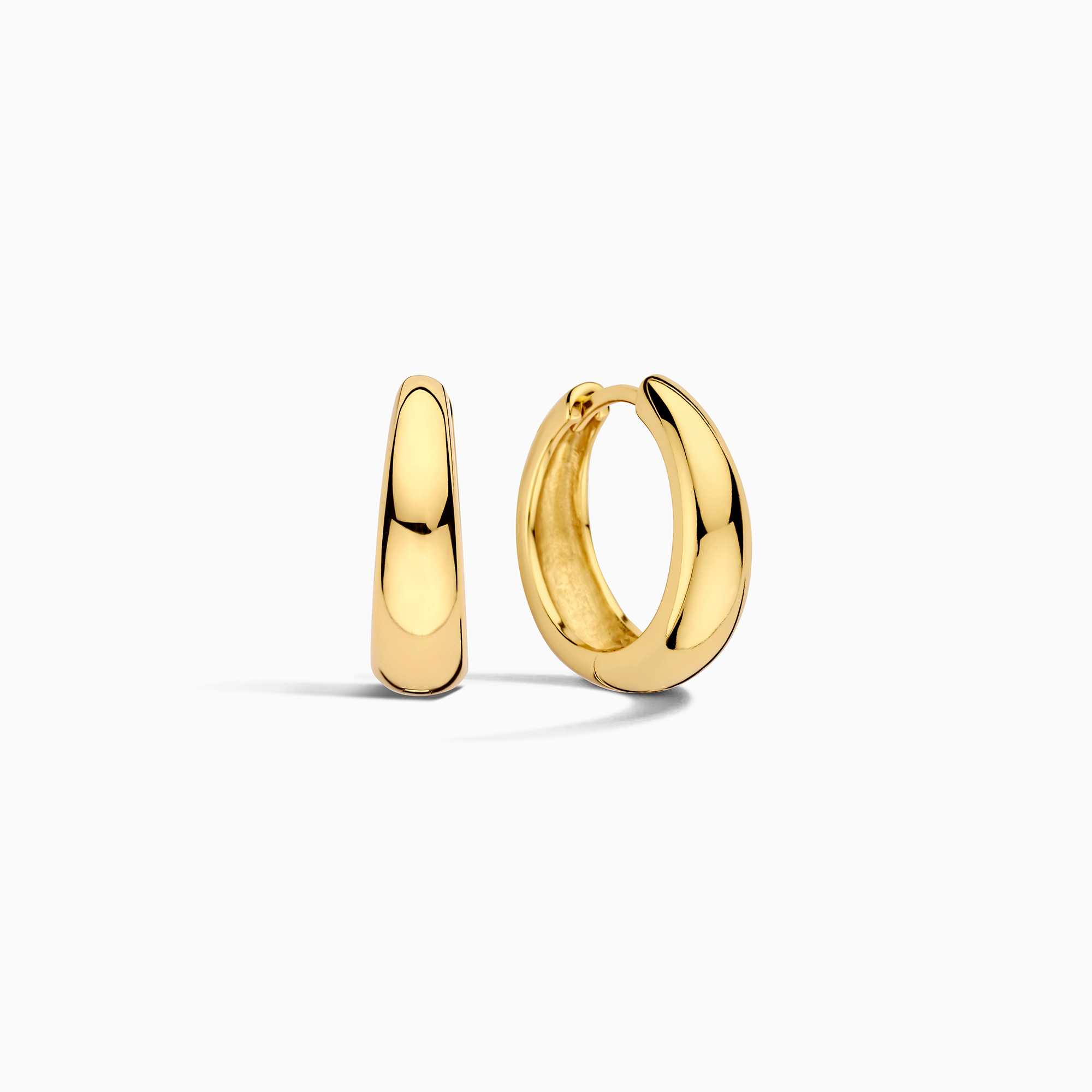 Rue Statement Hoops | White Gold