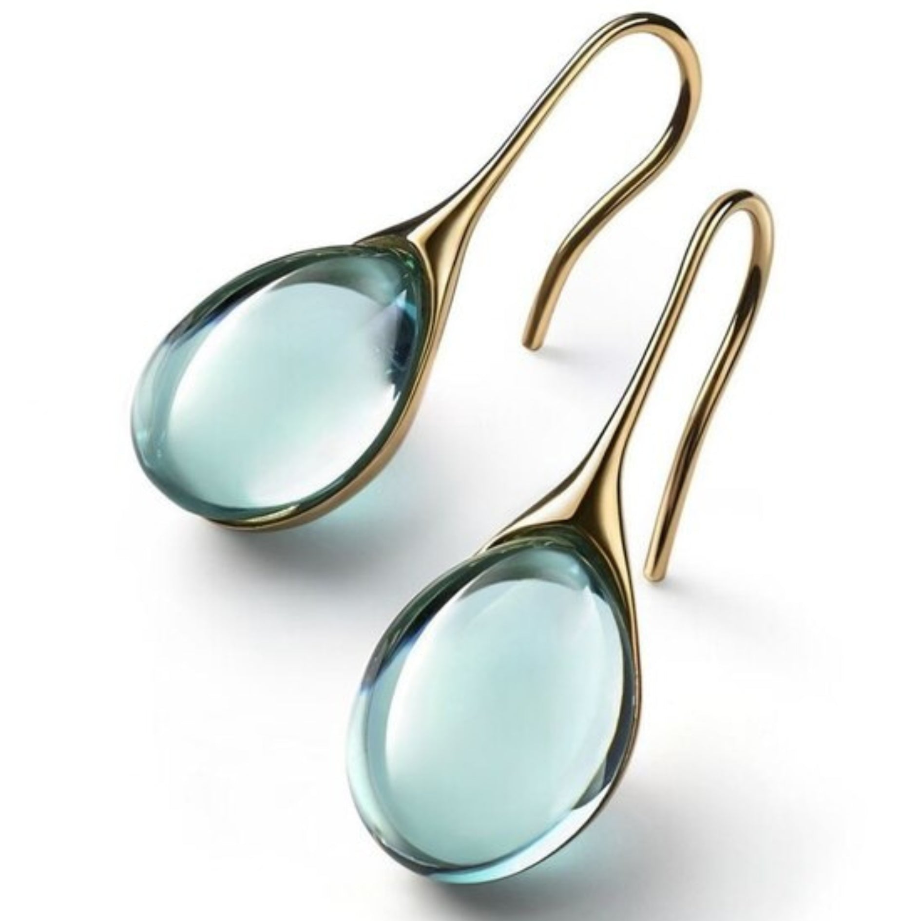 Aretes colgantes elegantes con cristal
