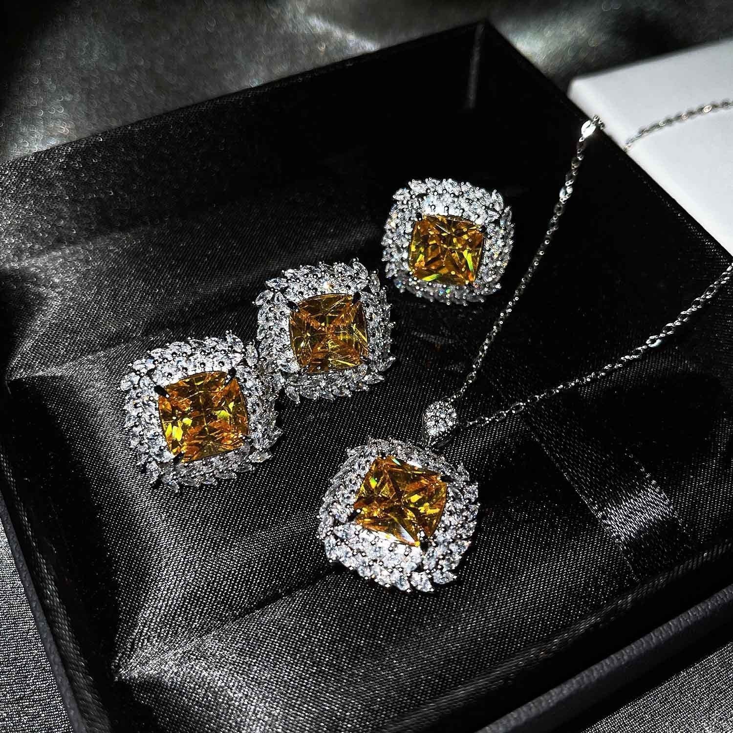 Caelith Verdane Blue Set | White Gold