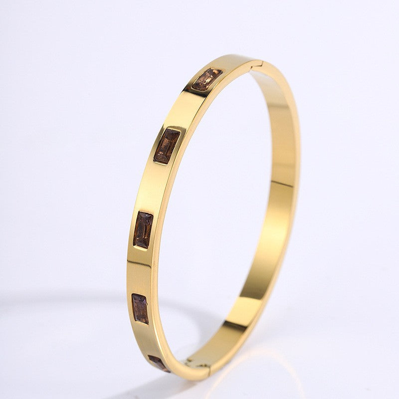 Renata Scarlatti Bracelet Green | Gold