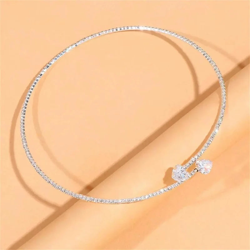 Gargantilla con corazón de cristal