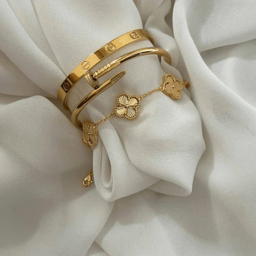 Conjunto de 3 Pulseras - Dorado