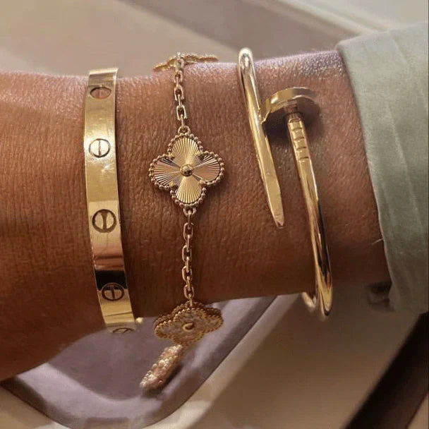 Conjunto de 3 Pulseras - Dorado