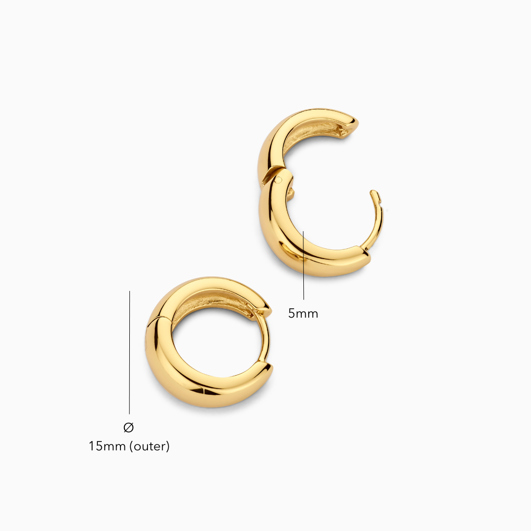 Rue Hoops | White Gold