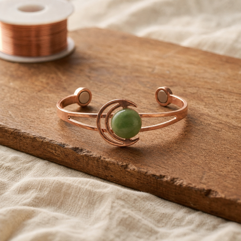Bracelet Sphere Vert Cuivre