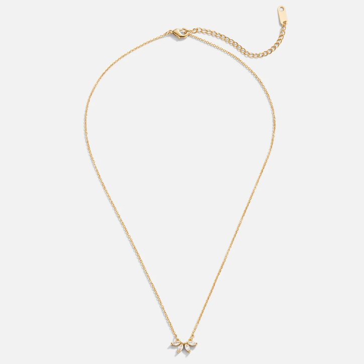 Collar con hoja y cristal
