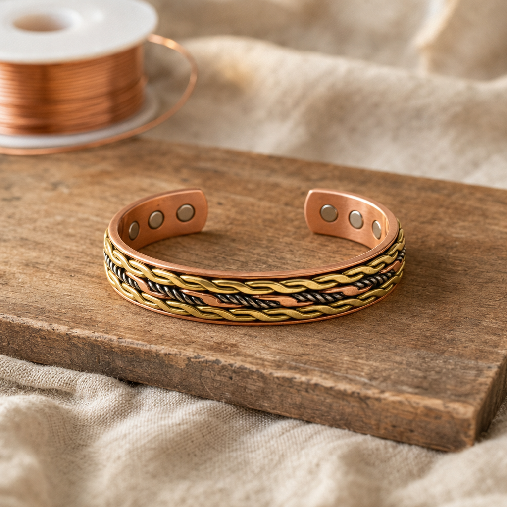 Bracelet Tressé en Cuivre